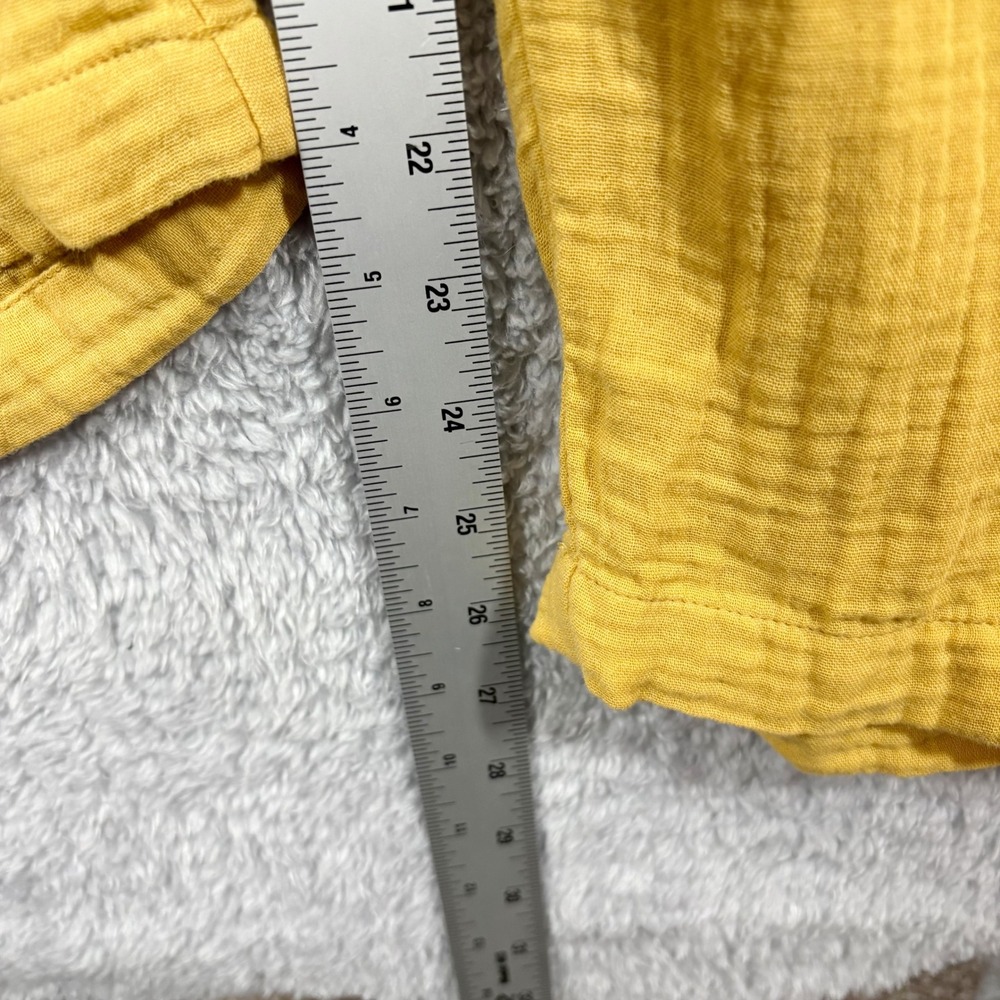 Outerknown The Sunday Gauze Organic Cotton Jumpsuit Size XL Yellow Sleeveless - Picture 7 of 12